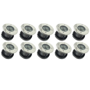 Trade Shop - Faretto Da Esterno 5led 5w 10 Pz Luce Fredda Segnapassi Segnapasso Giardino Dr -
