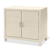 Armadio da esterno in wicker 100x50xH80 cm, con 2 ante e ripiani - Armadio Da Esterno In Wicker 100x50xh80 Cm, Con 2 Ante E Ripiani Colore White (bianco Decapato) Colore: Java, Materiale: wicker