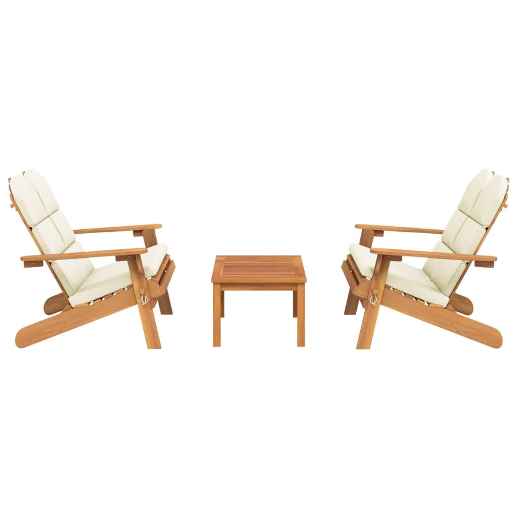 Set mobili da giardino mobili da esterno Set di mobili Adirondack in 3 pezzi in legno massello di acacia 02_0014212