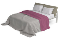 Set Lenzuola Singolo Sopra Sotto e Federe in Cotone Vinaceo