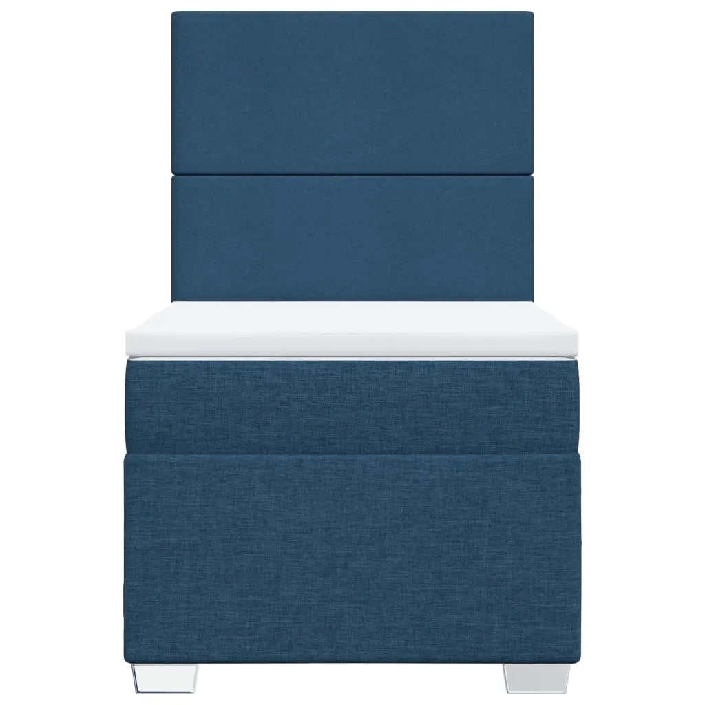 vidaXL Giroletto a Molle con Materasso Blu 80x200 cm inTessuto