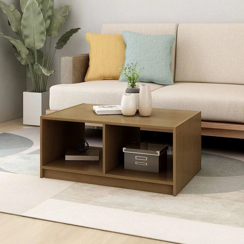 Tavolino da salotto | Tavolino da caff¨¨ | Tavolino da Soggiorno ambra 75x50x33,5 cm Legno Massello di Pino