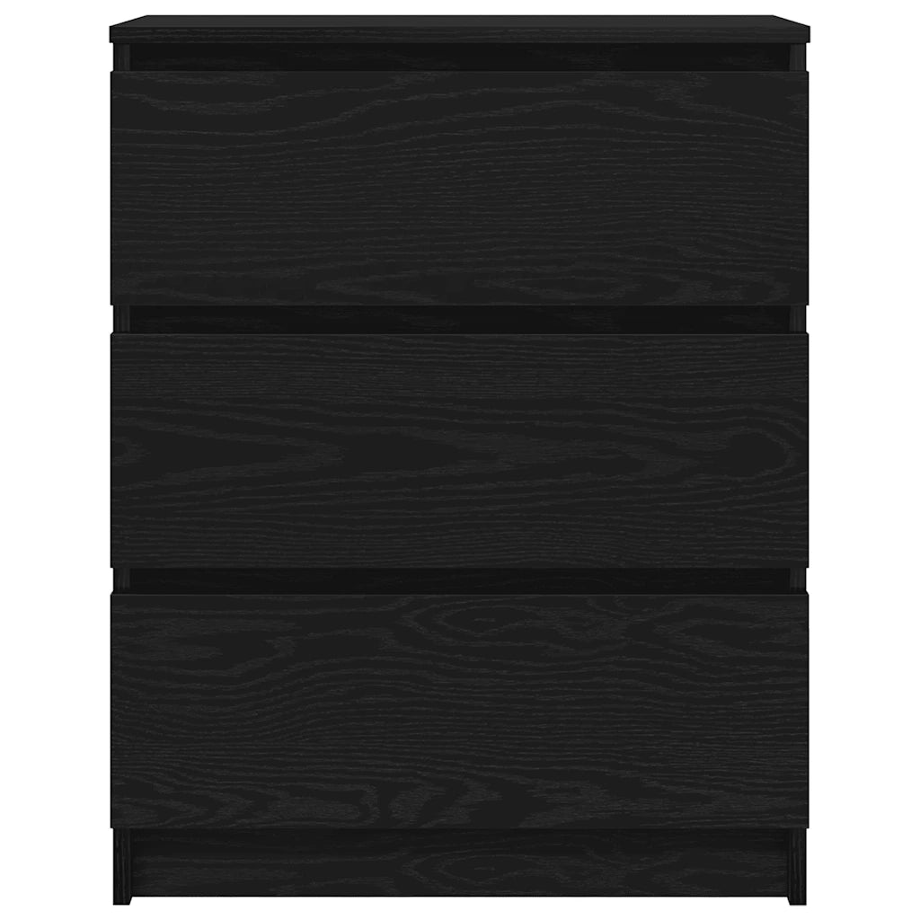 vidaXL Credenza Rovere Nero 60x35x76 cm in Legno Multistrato