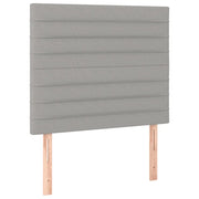 Testiera | Testata Grigio Chiaro 100x5x118/128 cm Tessuto