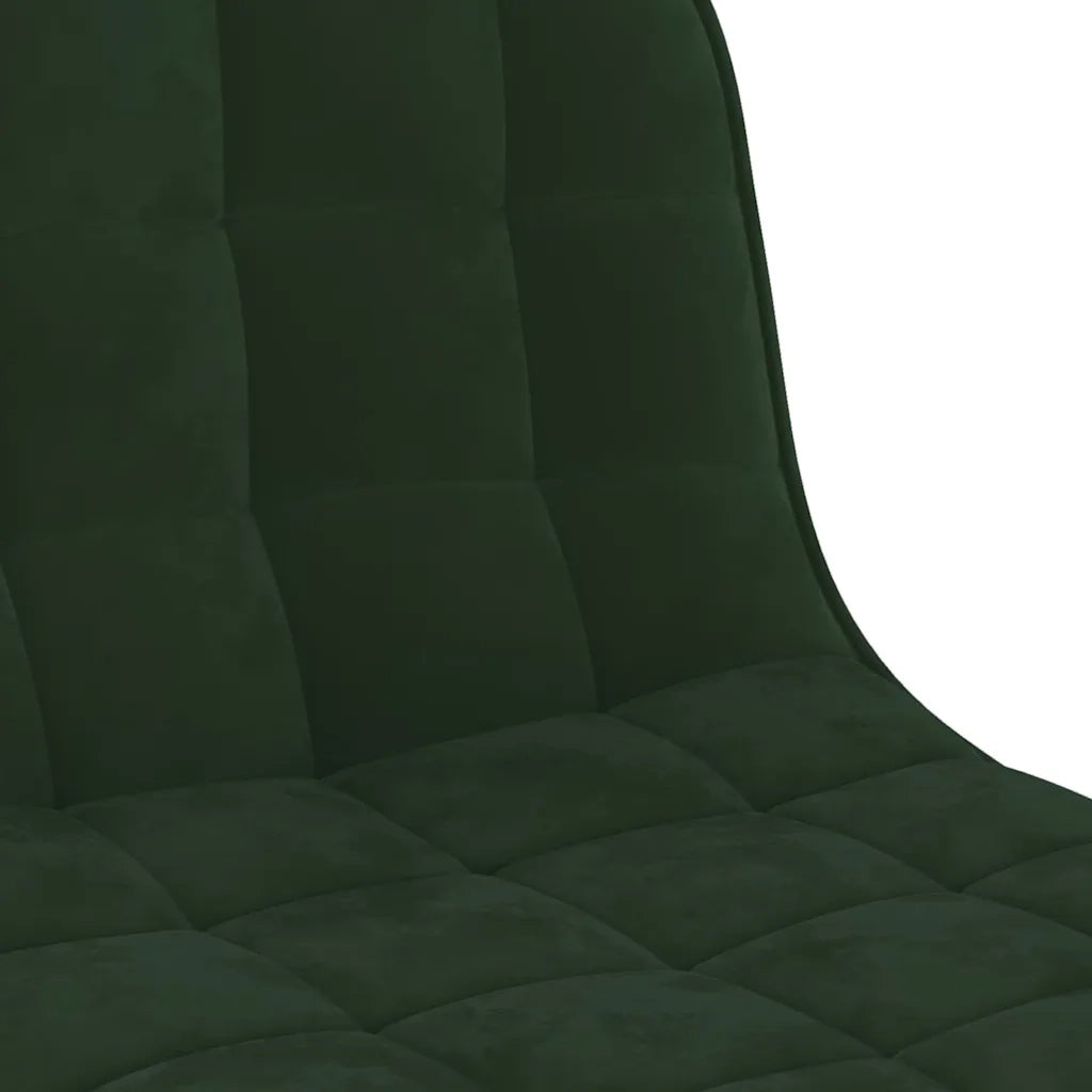 vidaXL Sgabelli da Bar 2 pz Verde Scuro in Velluto