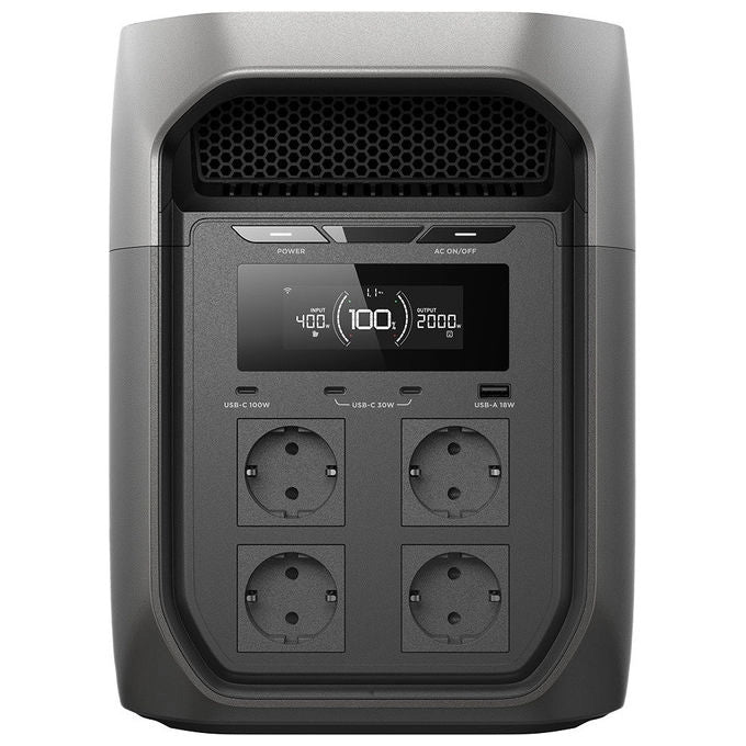 EcoFlow Delta 3 Max Stazione di Alimentazione Portatile 2048Wh 2400W Litio Ferro Fosfato