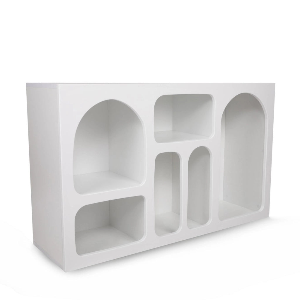 Credenza in legno "Liva" - 120 x 37 x 74 cm - Bianco