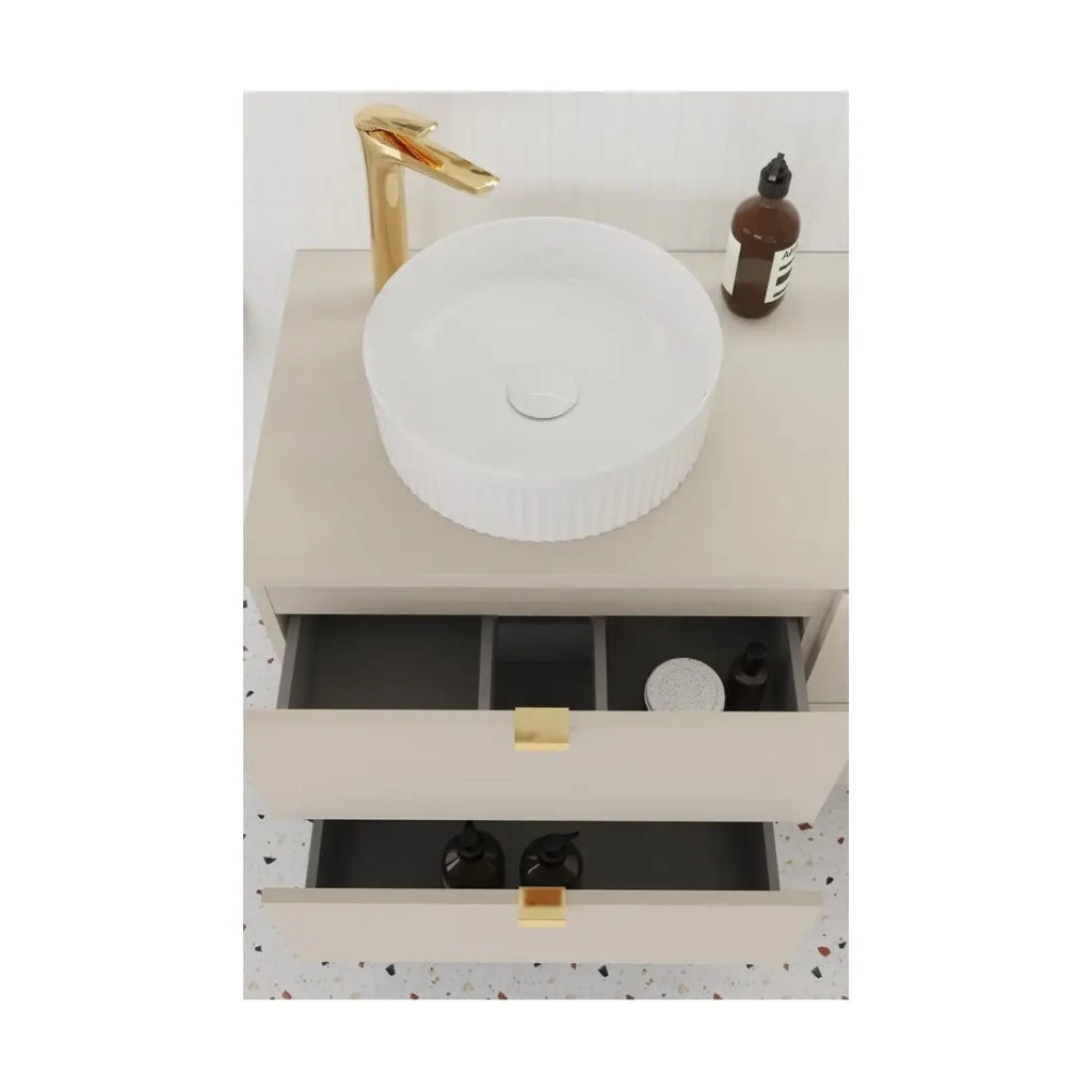 Set da bagno BELLA: mobiletto sottolavabo 60cm + piano per lavabo + colonna di stoccaggio