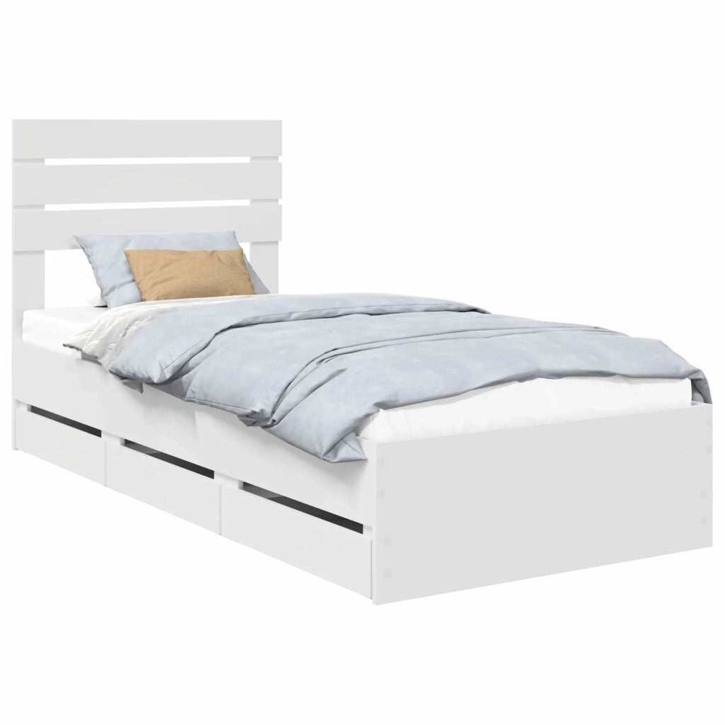 Struttura del letto Bianco 100 x 200 cm Legno Ingegnerizzato 3411524