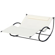LETTINO PRENDISOLE A DONDOLO 140 X 200 X 36-88 CM COLORE CREMA