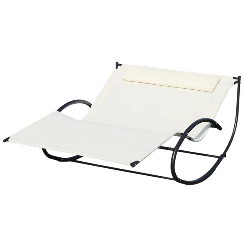 LETTINO PRENDISOLE A DONDOLO 140 X 200 X 36-88 CM COLORE CREMA
