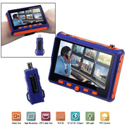 Trade Shop - Tester Telecamere Videosorveglianza Ahd Hd Cctv Vga Tvi Utp Cvi Cvbs Monitor 5" -