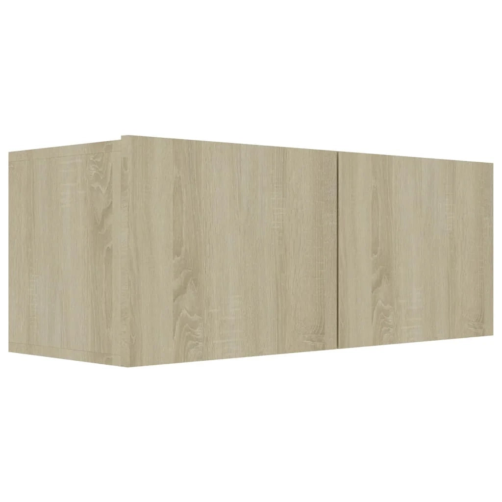 Set di mobili mobile credenza TV televisione soggiorno camera da letto soggiorno 4 pezzi rovere Sonoma multistrato marrone 02_0024820