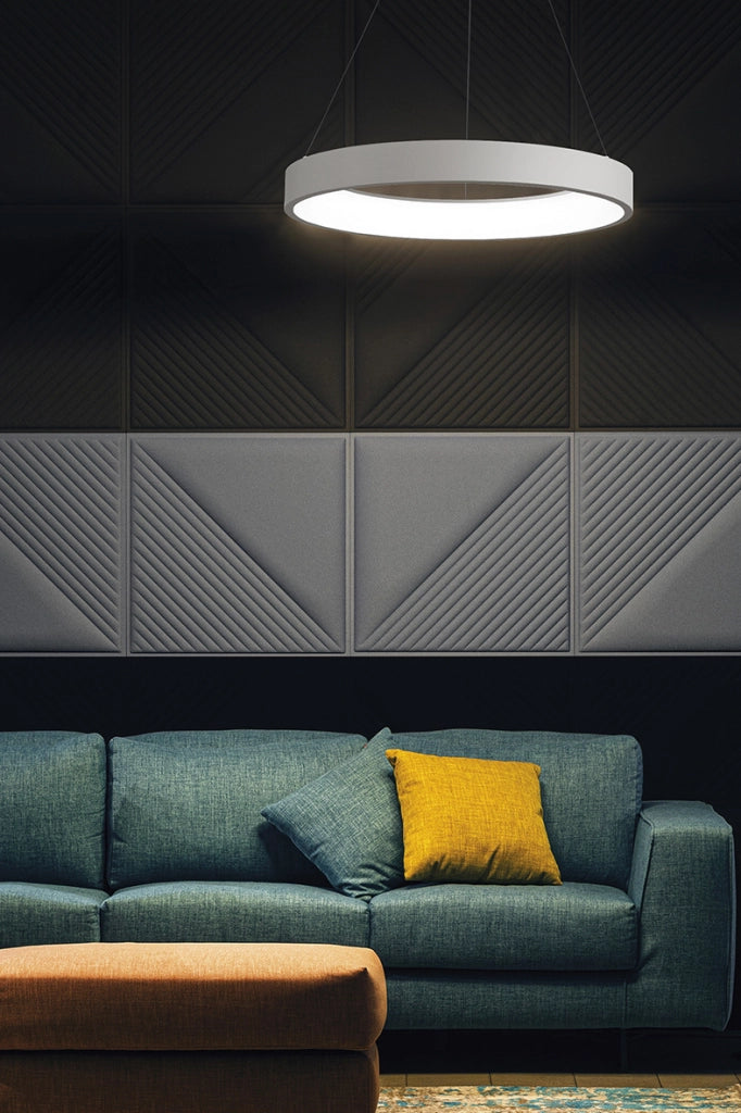 CHOPIN - Plafoniera Quadrata a LED 36W, 3000K, Luce Calda, Struttura in Metallo Nero, Diffusore in Metacrilato, IP20 - Rossini Group