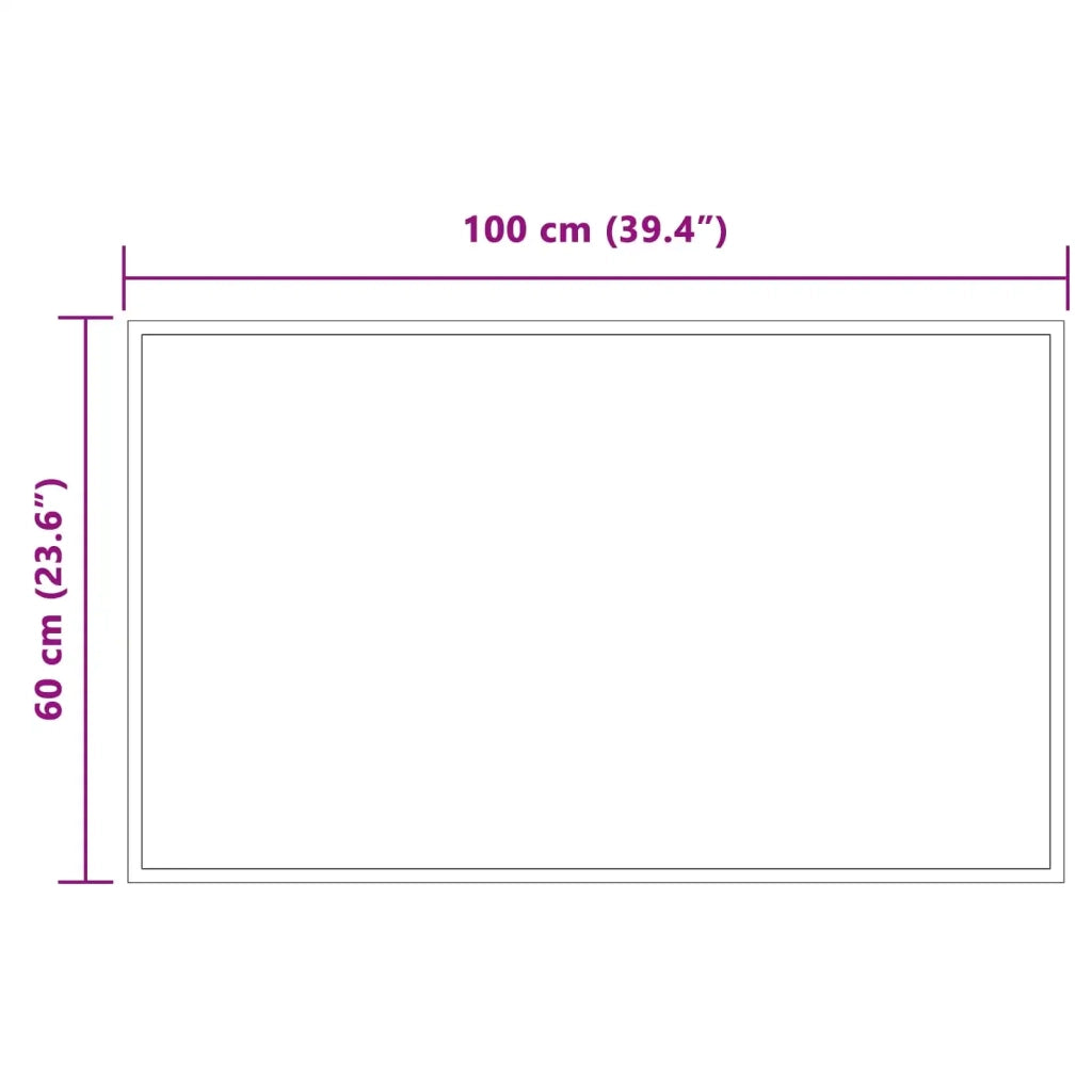 Specchio da bagno LED Trasparente 100 x 60 cm vetro temperato 42045824