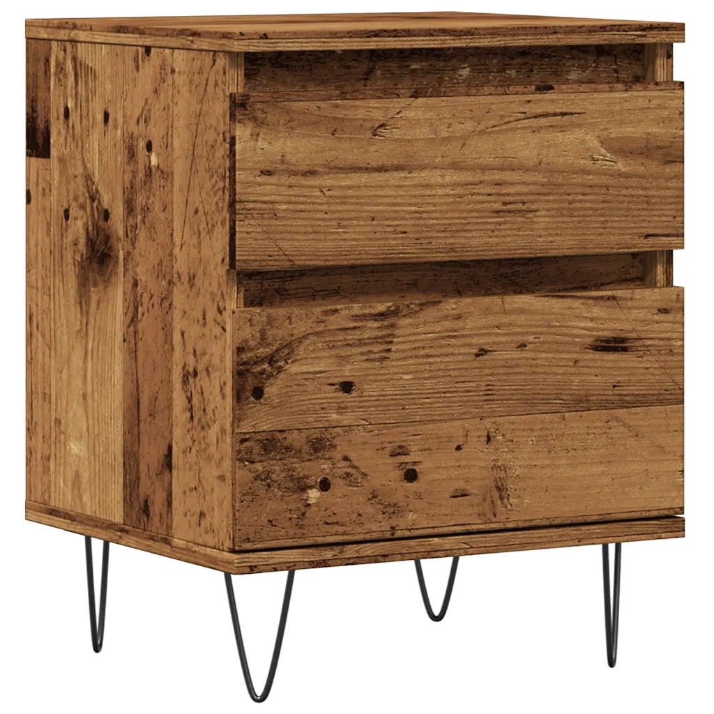 Comodino-Tavolino da notte Legno Antico 40x35x50 cm in Legno Multistrato 874603
