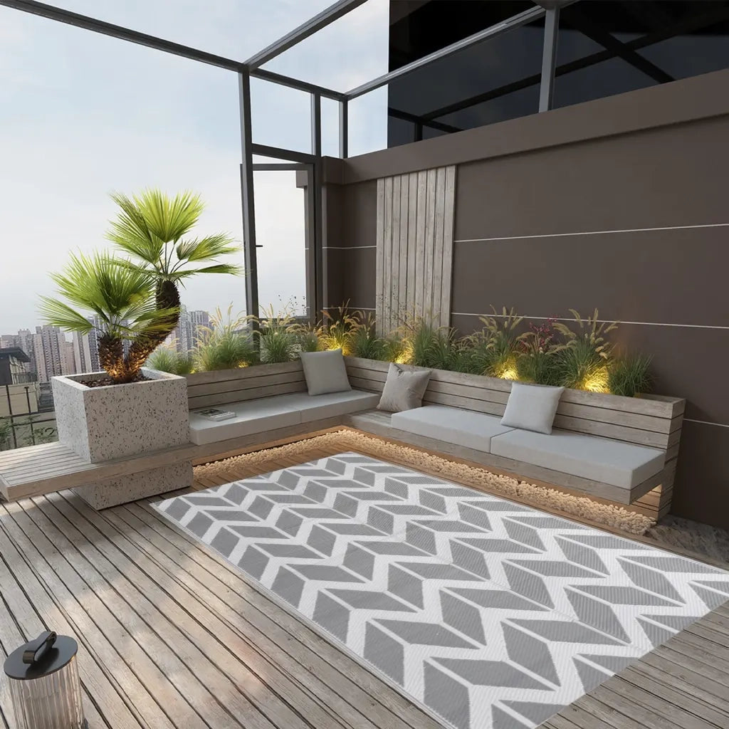 Tappeto da Esterni ARAKIL Grigio 120x180 cm in PP CFW8577035