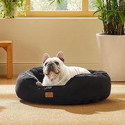 Letto per Gatti 76 x 61 x 20 cm - Con Cuscino Interno Bifacciale - Posto di Sonno Ideale per Gatti o Piccoli Cani - Nero