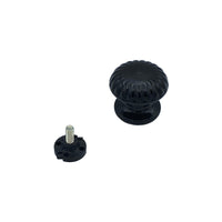 Pomolo fisso per porta SAGUATTI 861/60QB in alluminio nero lucido