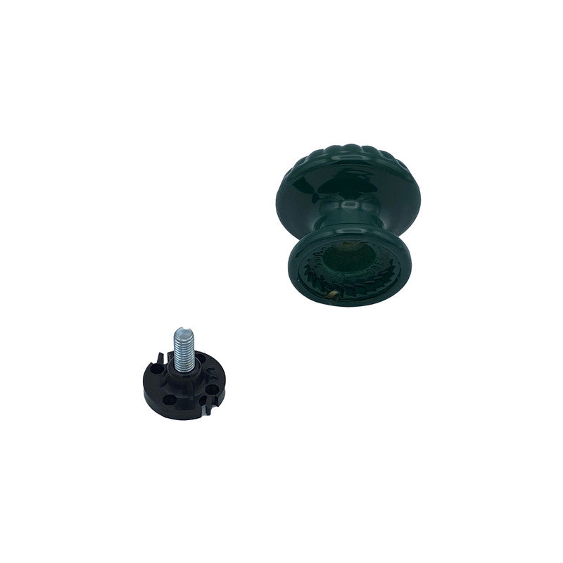 Pomolo fisso per porta SAGUATTI 861/60SB in alluminio verde lucido