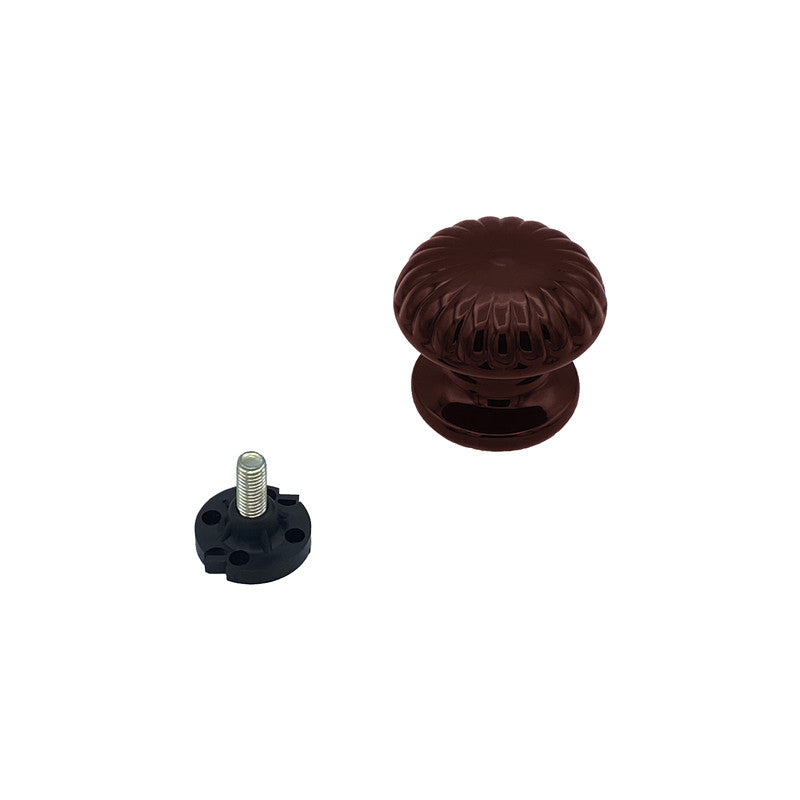 Pomolo fisso per porta SAGUATTI 861/60UB in alluminio marrone lucido