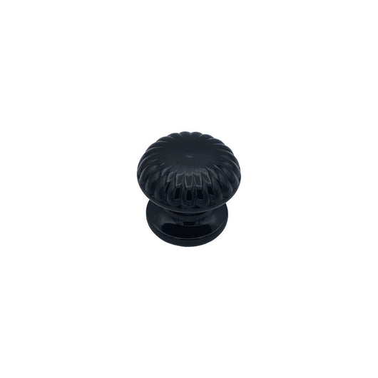 Pomolo fisso per porta SAGUATTI 861/60QB in alluminio nero lucido