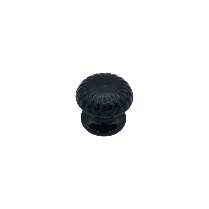 Pomolo fisso per porta SAGUATTI 861/60QB in alluminio nero lucido