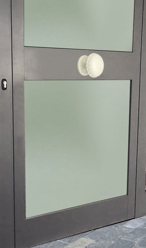 Pomolo fisso per porta SAGUATTI 861/70KB in alluminio bianco lucido