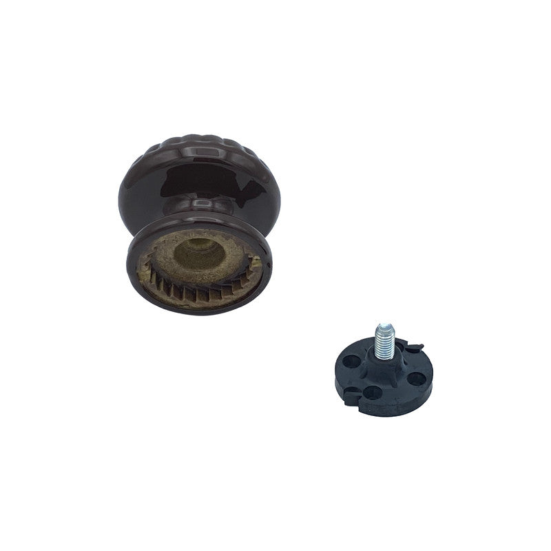 Pomolo fisso per porta SAGUATTI 861/70UB in alluminio marrone lucido