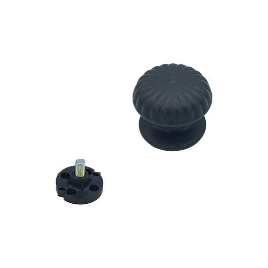 Pomolo fisso per porta SAGUATTI 861/70YAB in alluminio grigio opaco