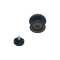 Pomolo fisso per porta SAGUATTI 861/70YAB in alluminio grigio opaco