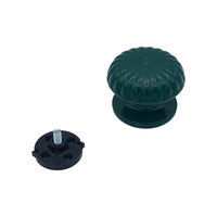 Pomolo fisso per porta SAGUATTI 861/80SB in alluminio verde lucido