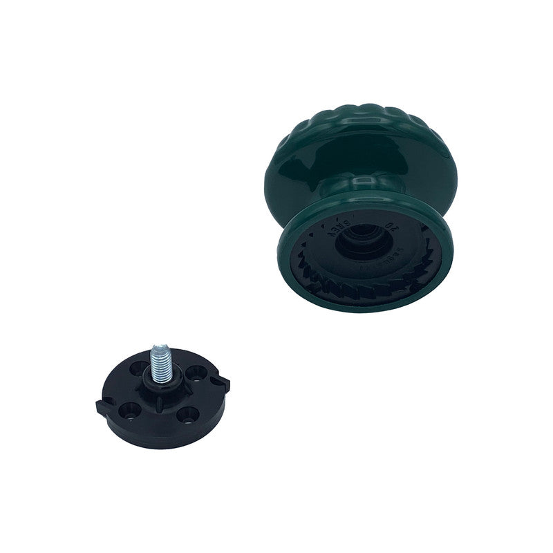 Pomolo fisso per porta SAGUATTI 861/80SB in alluminio verde lucido