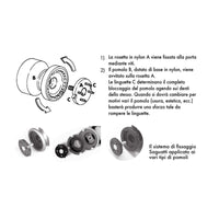 Pomolo fisso per porta SAGUATTI 861/80SB in alluminio verde lucido