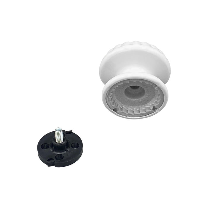 Pomolo fisso per porta SAGUATTI 861/80TB in alluminio bianco lucido