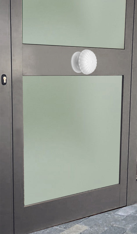 Pomolo fisso per porta SAGUATTI 861/80TB in alluminio bianco lucido
