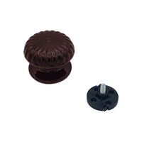 Pomolo fisso per porta SAGUATTI 861/80UB in alluminio marrone lucido