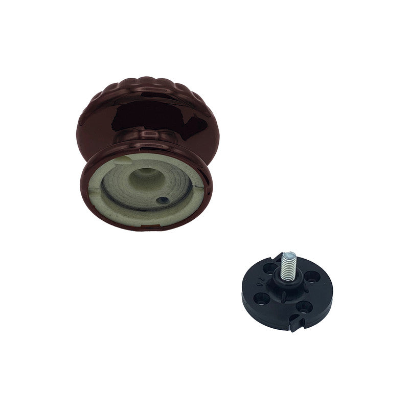 Pomolo fisso per porta SAGUATTI 861/80UB in alluminio marrone lucido