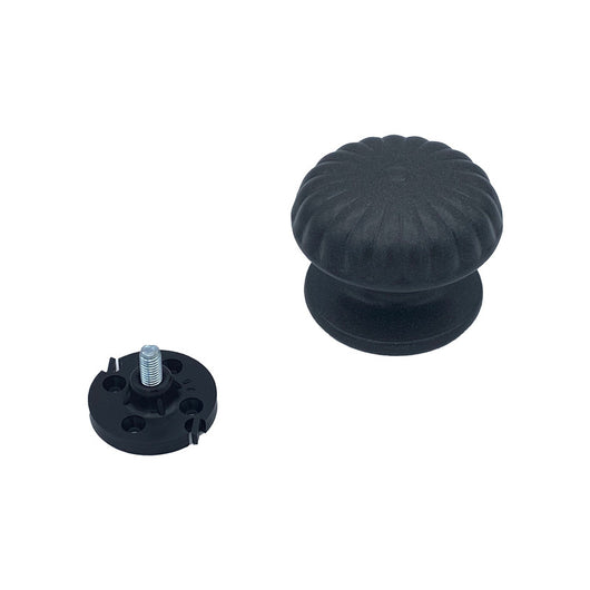 Pomolo fisso per porta SAGUATTI 861/80YAB in alluminio grigio opaco