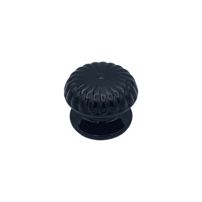 Pomolo fisso per porta SAGUATTI 861/80QB in alluminio nero lucido