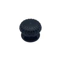 Pomolo fisso per porta SAGUATTI 861/80QB in alluminio nero lucido