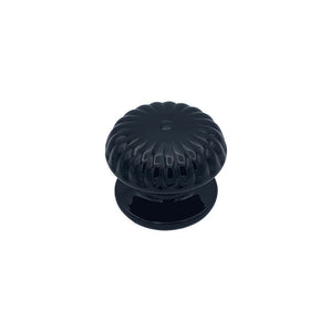 Pomolo fisso per porta SAGUATTI 861/80QB in alluminio nero lucido