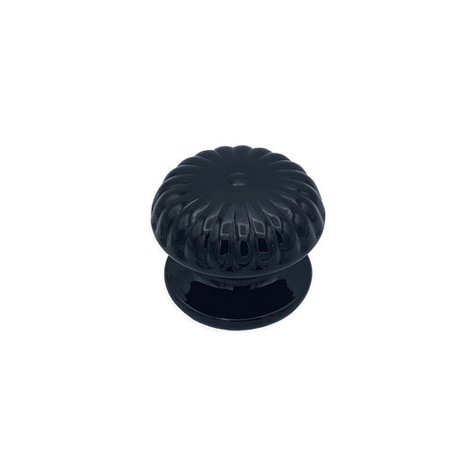 Pomolo fisso per porta SAGUATTI 861/80QB in alluminio nero lucido