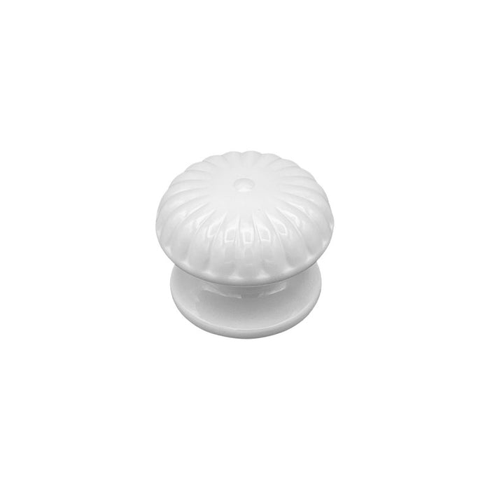 Pomolo fisso per porta SAGUATTI 861/80TB in alluminio bianco lucido