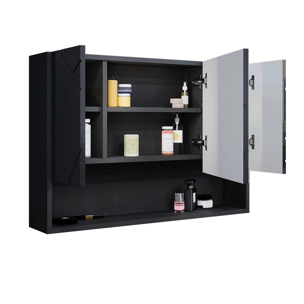 Vicco Specchio contenitore bagno Antracite lucido 80.1 x 55 cm