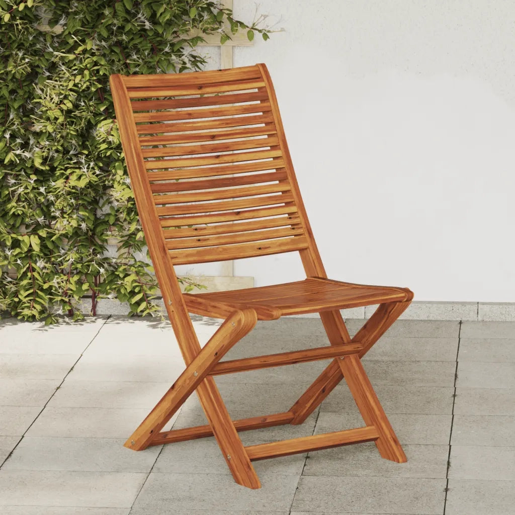 vidaXL Sedie da Giardino Pieghevoli 4pz in Legno Massello di Acacia