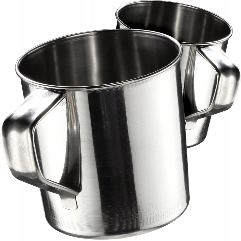 Tazza da viaggio in acciaio KADAX da 500 ml (0,5 l) per la pesca, in metallo, 2 pezzi
