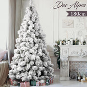 Albero Di Natale Innevato Des Alpes 180cm 312 Rami Super Folto Effetto Neve