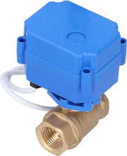Valvola a sfera elettrica DN20 BSP in rame miniatura 3 cavi 2 modalità di controllo Manuale e automatico Connettore idraulico Regolazione del flusso Interruttore 12V DC