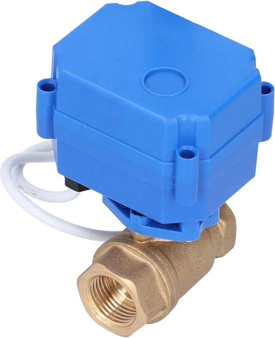 Valvola a sfera elettrica DN20 BSP in rame miniatura 3 cavi 2 modalità di controllo Manuale e automatico Connettore idraulico Regolazione del flusso Interruttore 12V DC